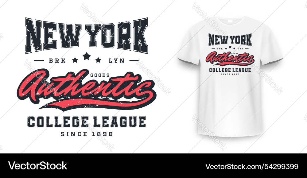 Brooklyn College T-Shirt Mockup Vector Image