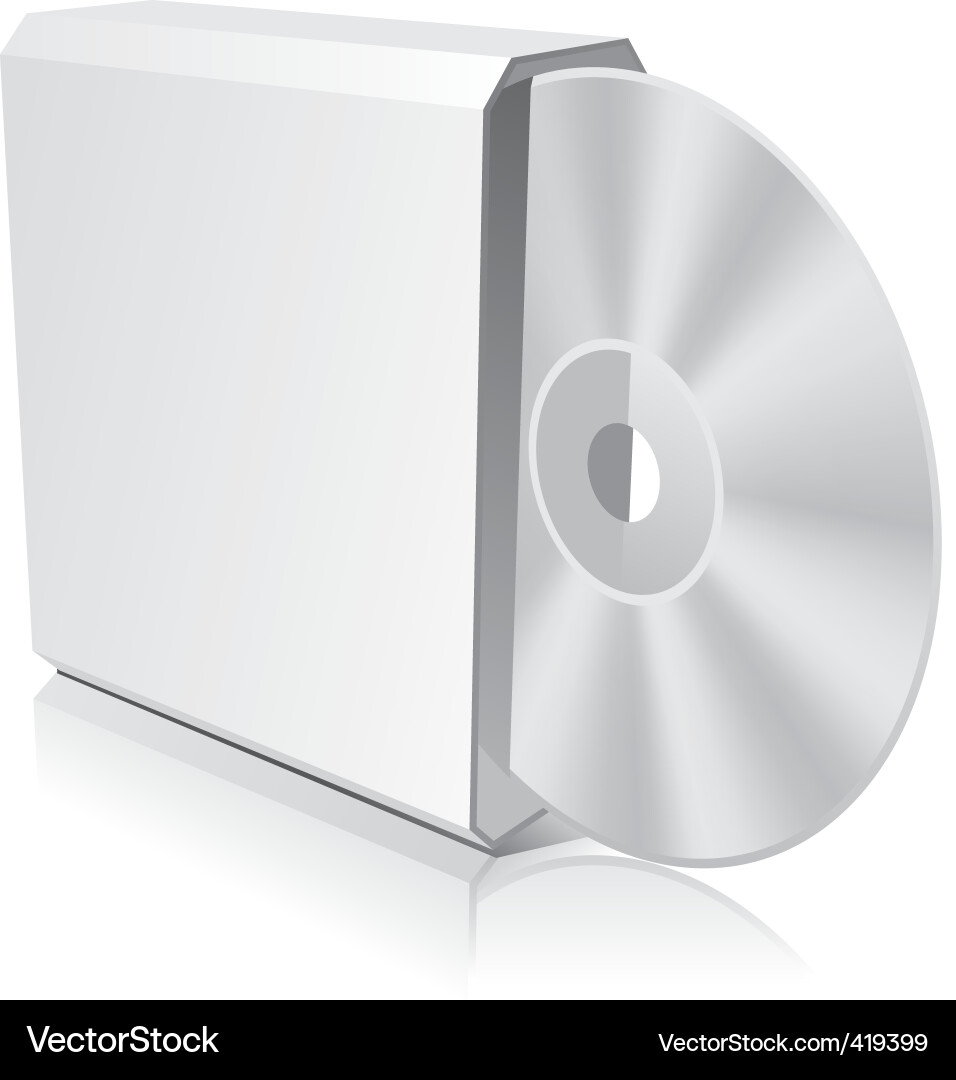 Cd box template Vector Image