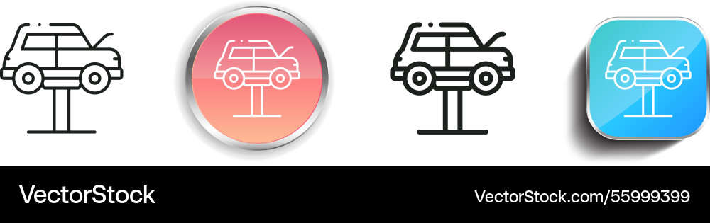 Lifter icon thin linear regular and button style Lifter icon thin linear regular and button style Vector Image
