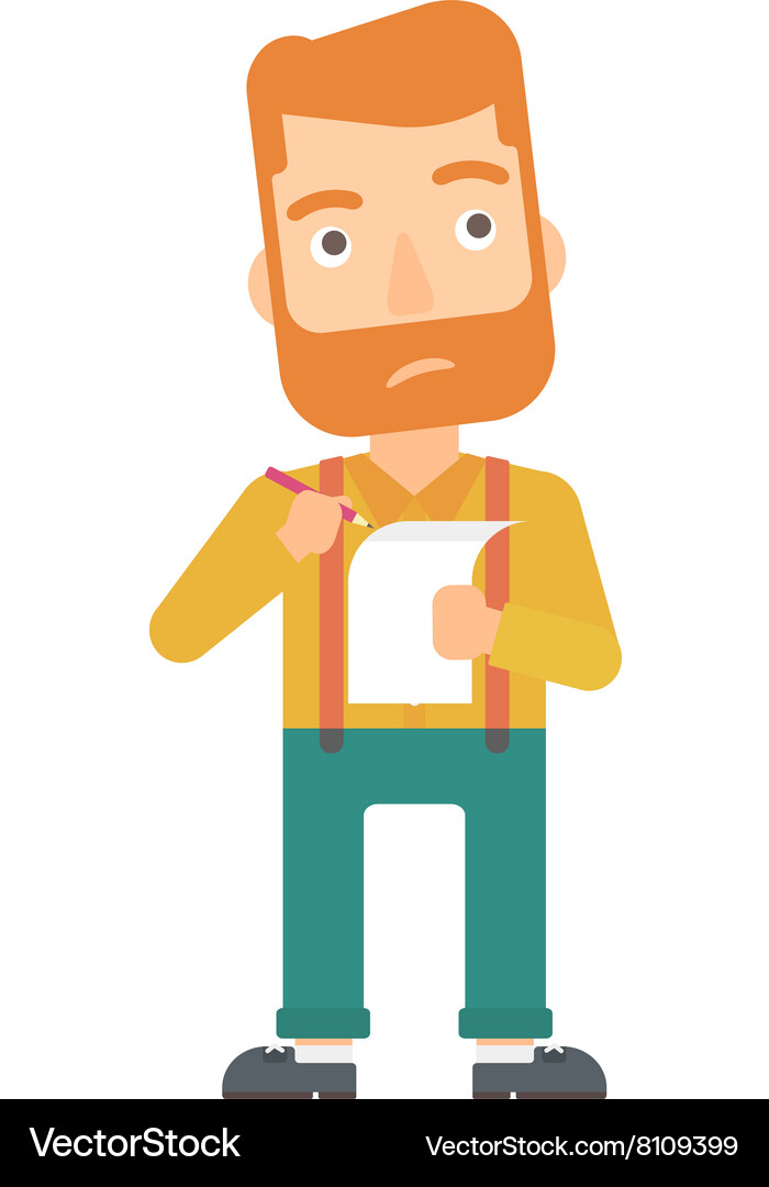 Man with shopping list Vector Image