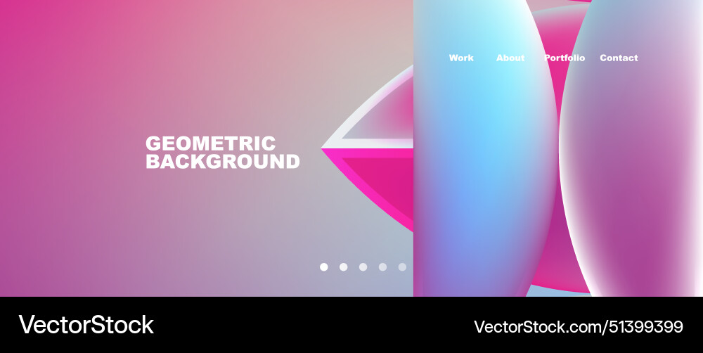 Minimal geometric web site page template design Vector Image