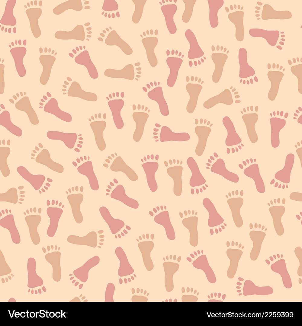 Seamless pattern with colorful footprints Vector Image