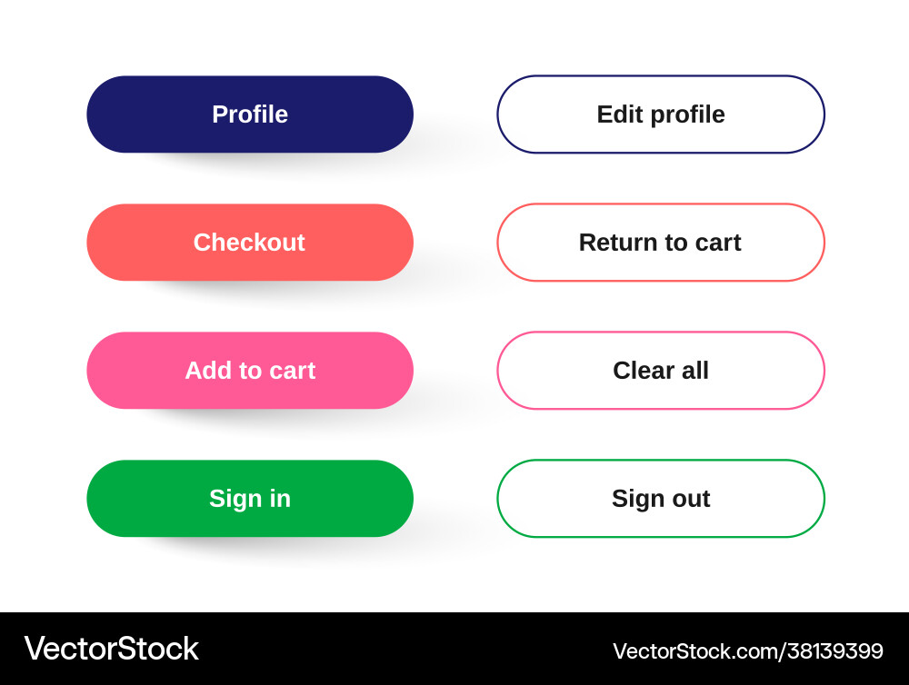 Set modern gradient app website page or game Set modern gradient app website page or game Vector Image