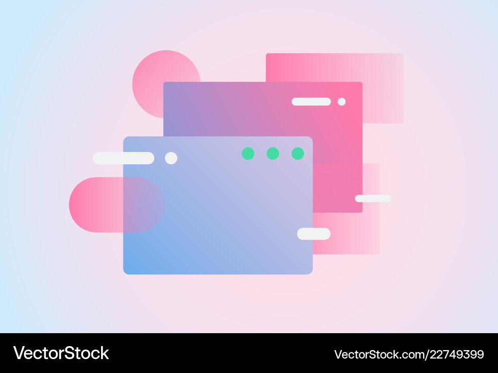 Web pages design composition gradient network Web pages design composition gradient network vector image