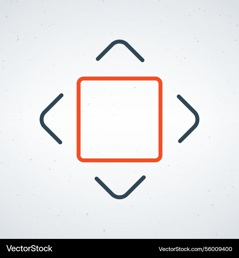 Abstract square with arrows design Vector Image