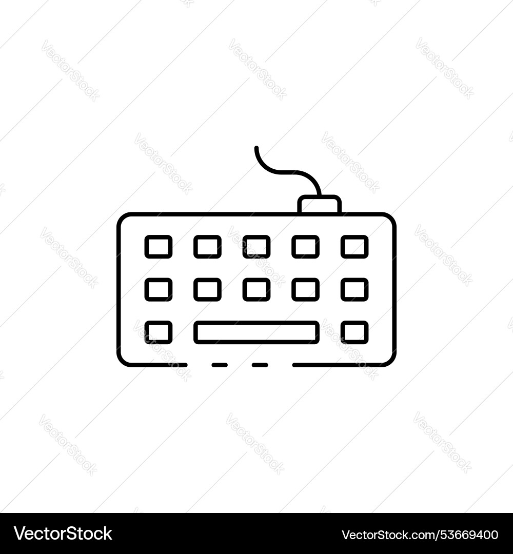 Computer keyboard icon outline style design Vector Image