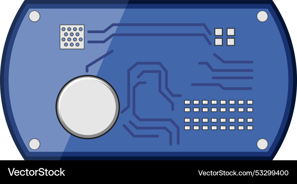 Computer microcontroller cartoon Computer microcontroller cartoon Vector Image
