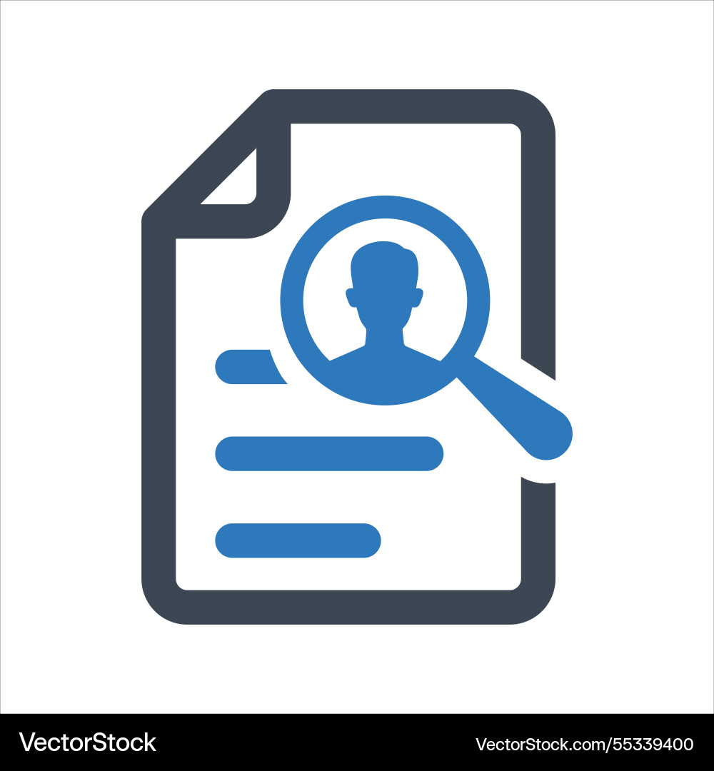 Document search icon file vector image