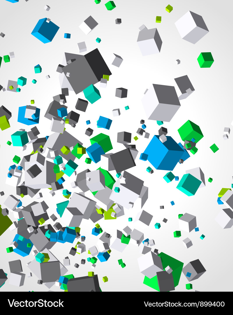 Dynamic Cube Explosion Background vector image