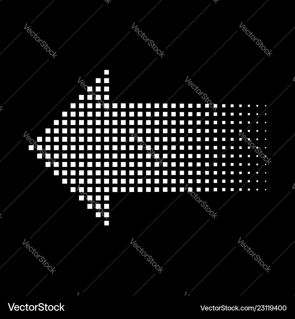 Halftone Dot Gradient Arrow vector image