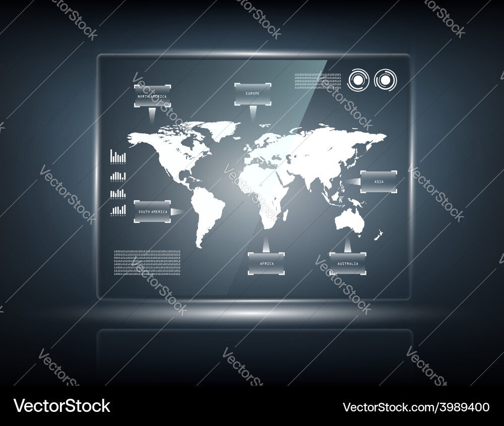 Modern Touchscreen Display vector image