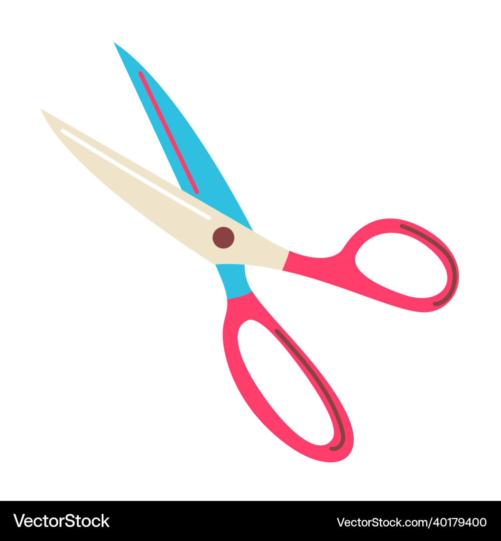 Tailors scissors needlework item Vector Image