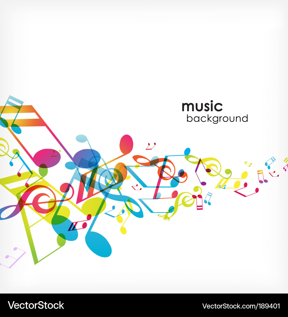 Colorful Musical Abstract Background Vector Image