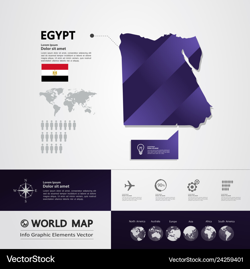 Egypt map Royalty Free Vector Image - VectorStock