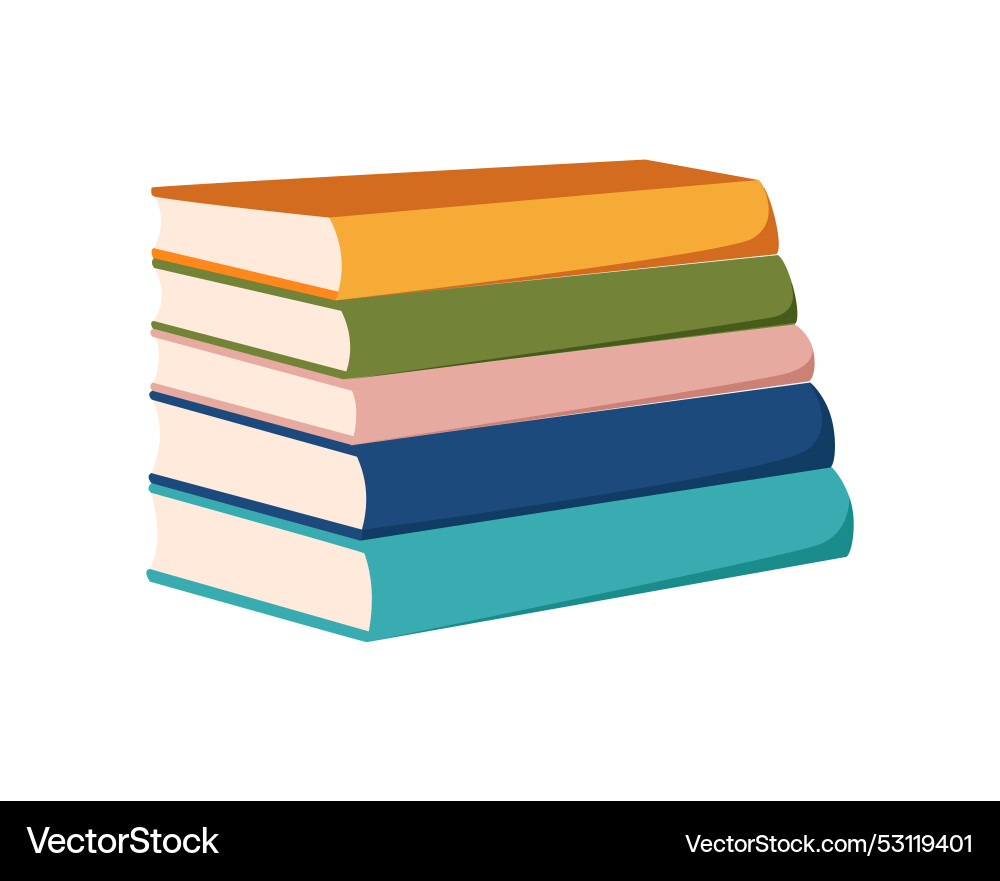 Flat of a stack colorful Flat of a stack colorful vector image