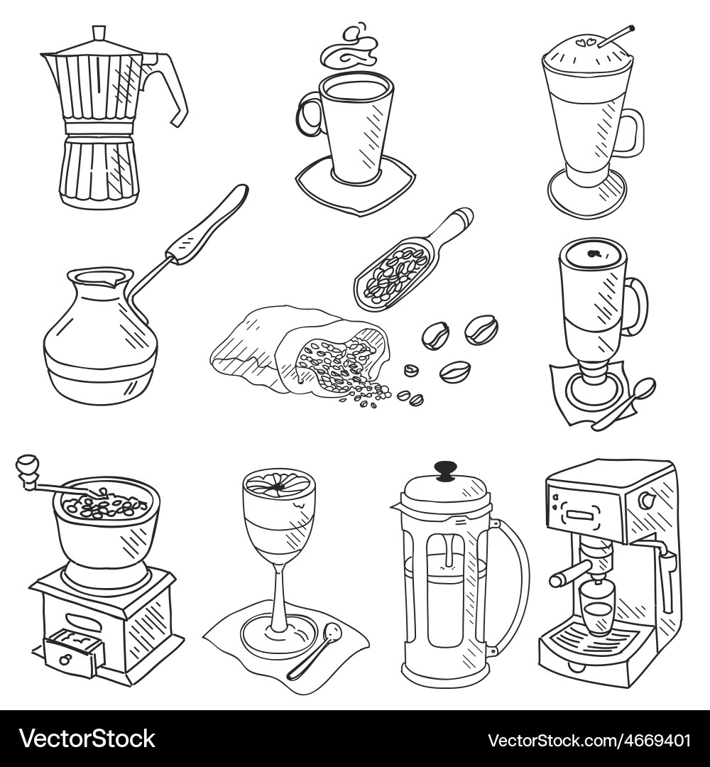 Hand drawn doodle sketch vintage paper cup Vector Image