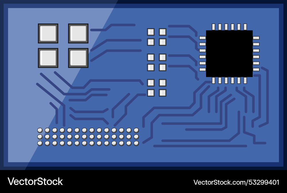 Isometric microcontroller cartoon Isometric microcontroller cartoon vector image