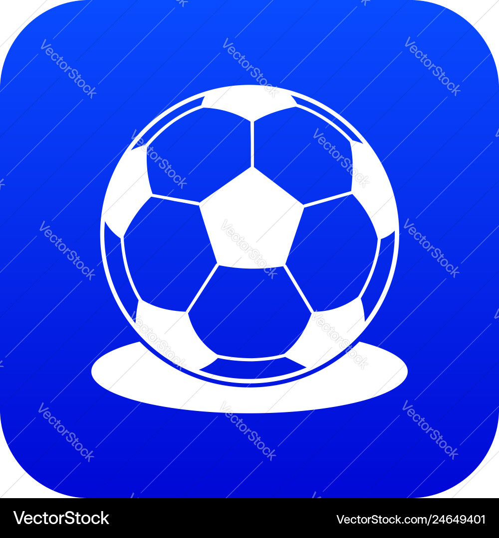 Soccer ball icon digital blue Soccer ball icon digital blue vector image