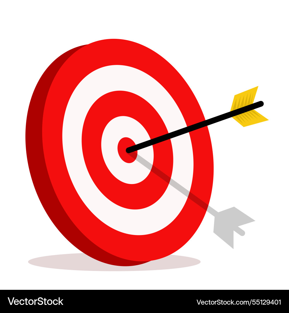 Target with arrow icon single Vector Image