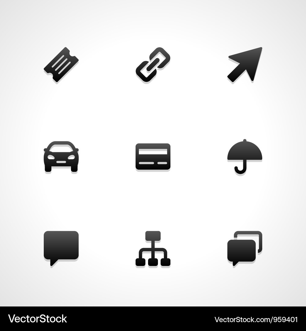 Website Icon Set - Modern UI vector image