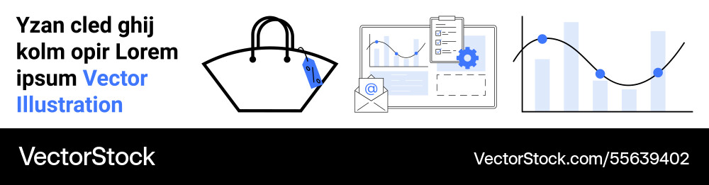 Abstract concepts combine shopping project vector image