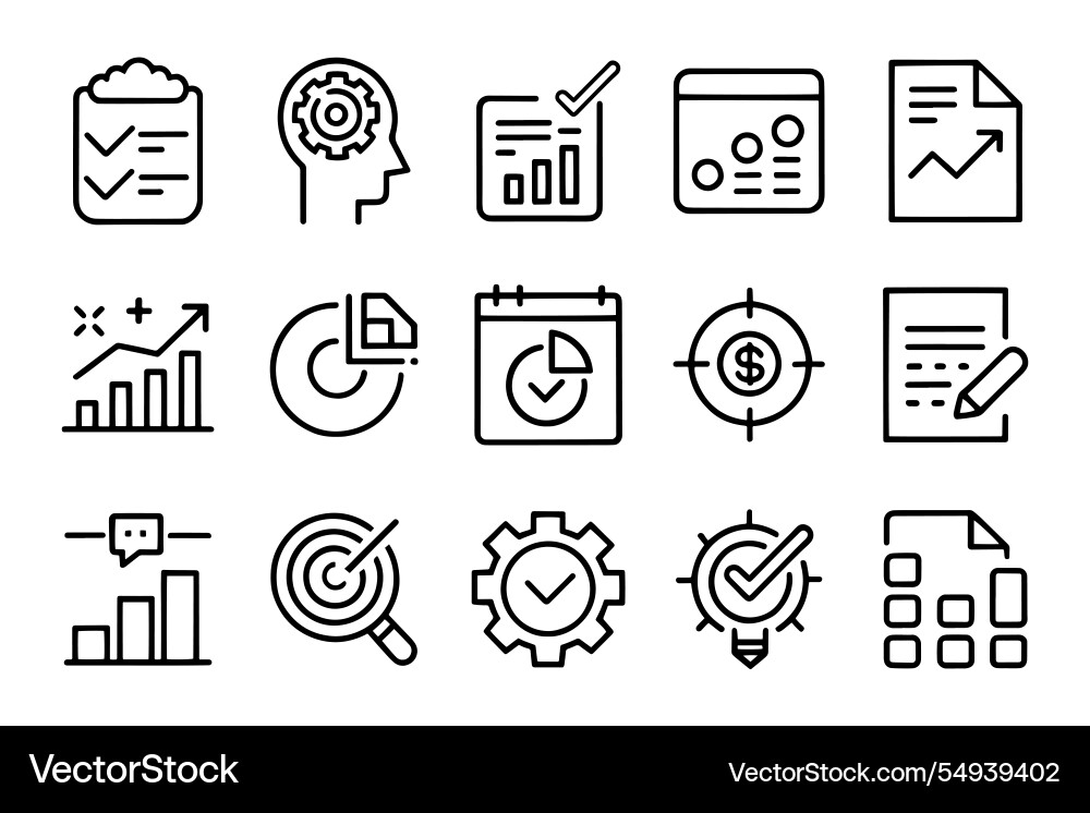 Analysis tasks goal implementation and more vector image
