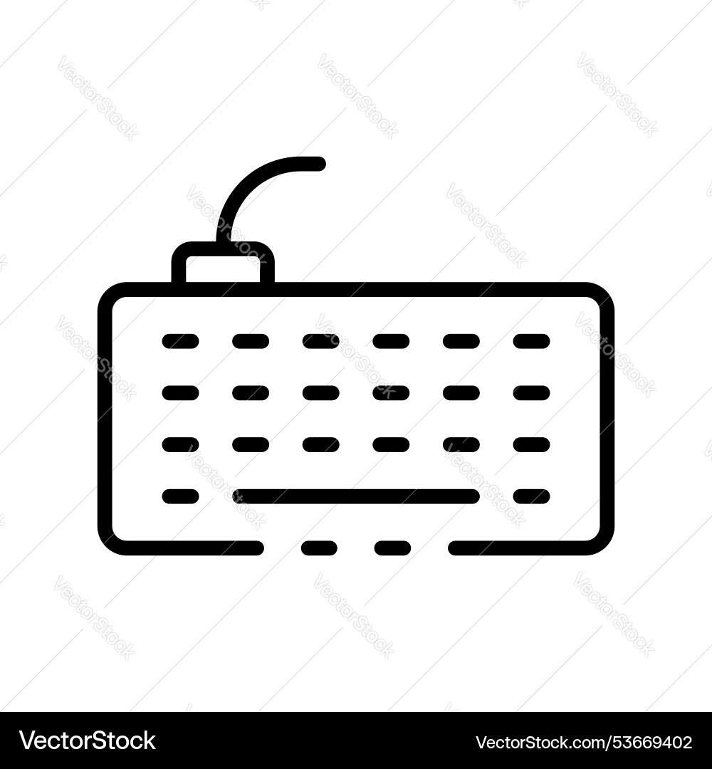 Computer keyboard icon outline style design Vector Image