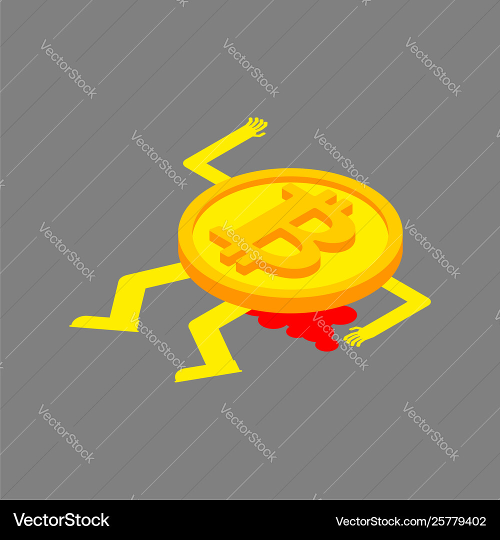 Dead bitcoin corpse crypto currency crime – Royalty-Free Vector |  VectorStock
