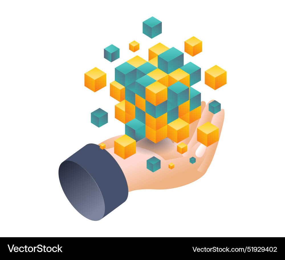Empowering yourself with blockchain technology vector image