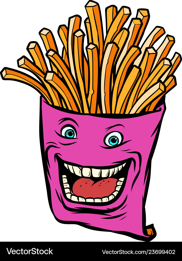French fries character French fries character vector image