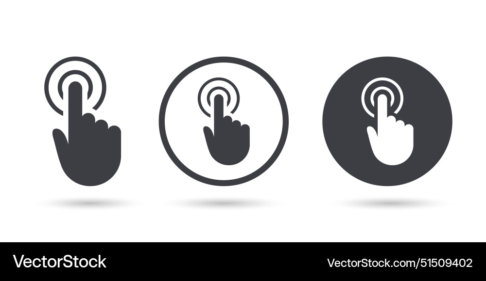 Hand cursor sign icon pointer symbol c Hand cursor sign icon pointer symbol c Vector Image