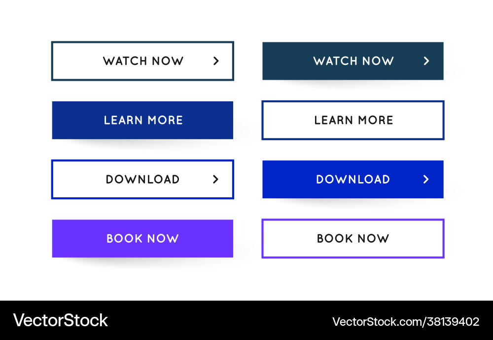 Set modern gradient app or game buttons trendy Set modern gradient app or game buttons trendy vector image
