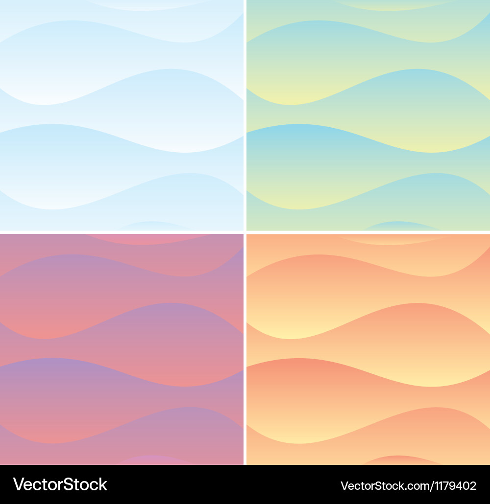 Set of soft waving backgrounds graphics vector image