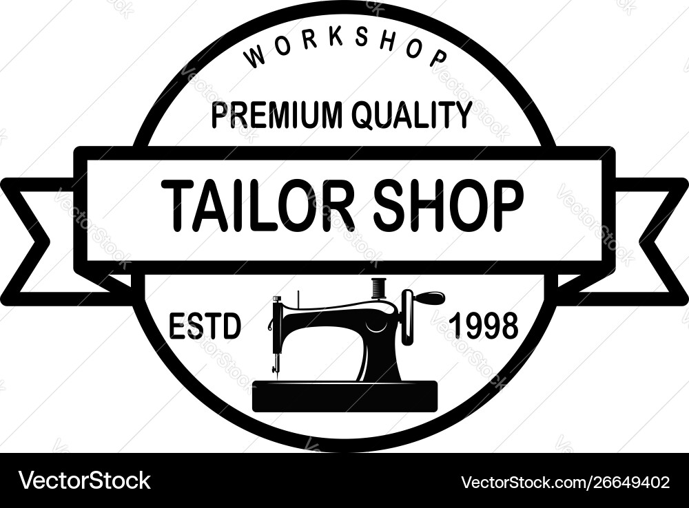 Tailor shop emblem template design element Tailor shop emblem template design element vector image