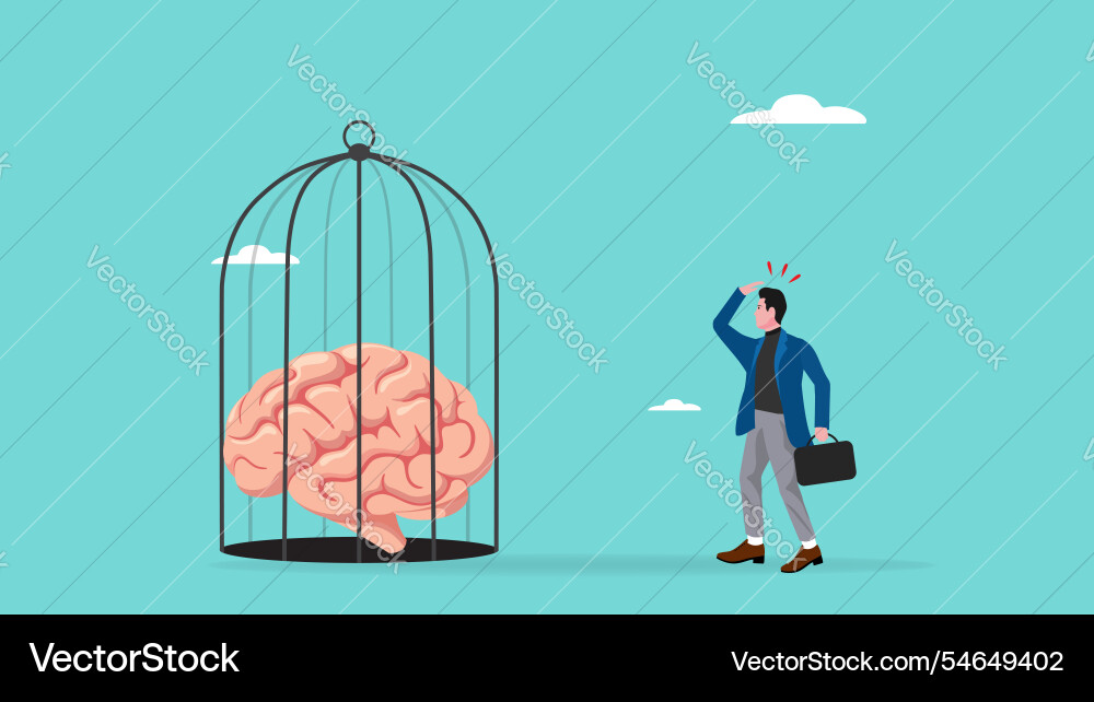 Thinking traps negative thought patterns Thinking traps negative thought patterns vector image