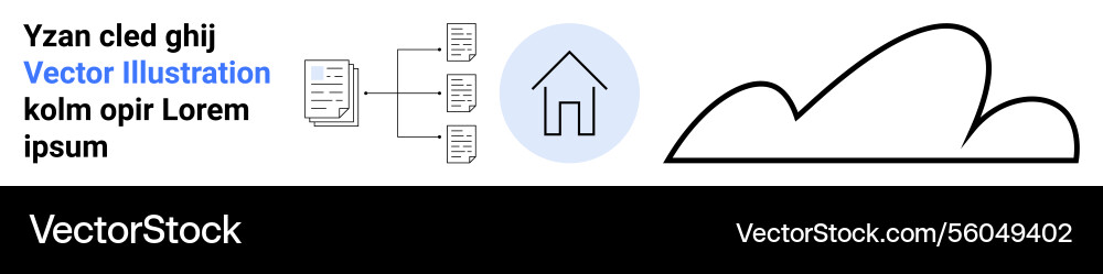 Visual representation of document flowchart home Visual representation of document flowchart home vector image