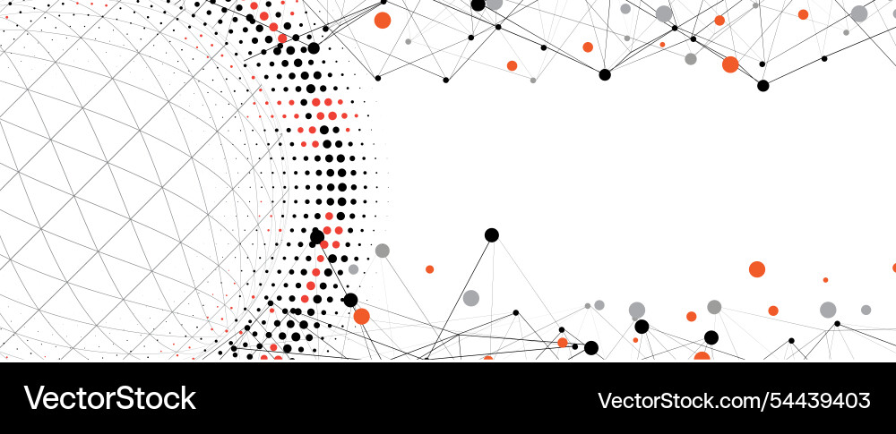 Abstract technology background with plexus effect Vector Image