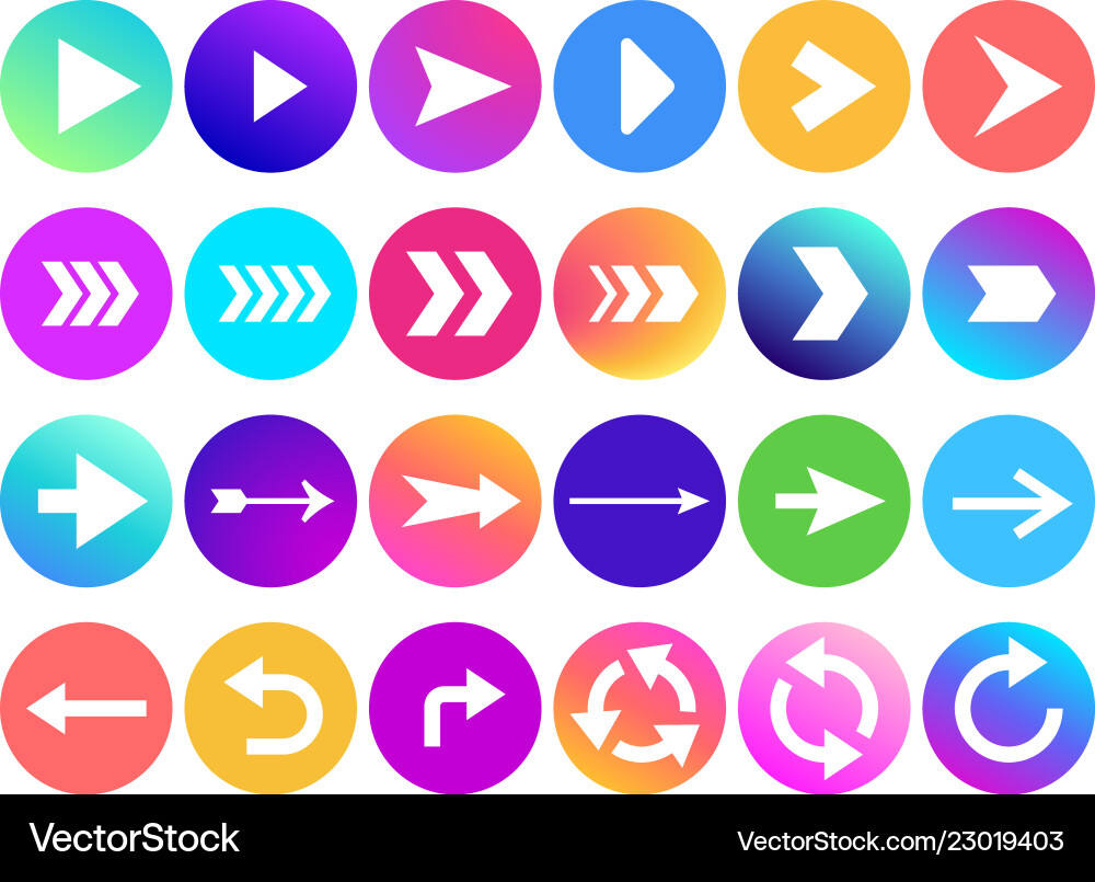 Arrows in circle icon website navigation arrow Arrows in circle icon website navigation arrow vector image