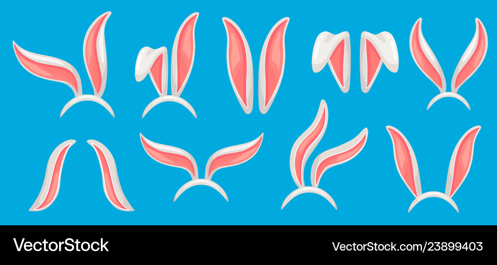 Bunny ears easter bunnies mask funny rabbit ear Bunny ears easter bunnies mask funny rabbit ear vector image