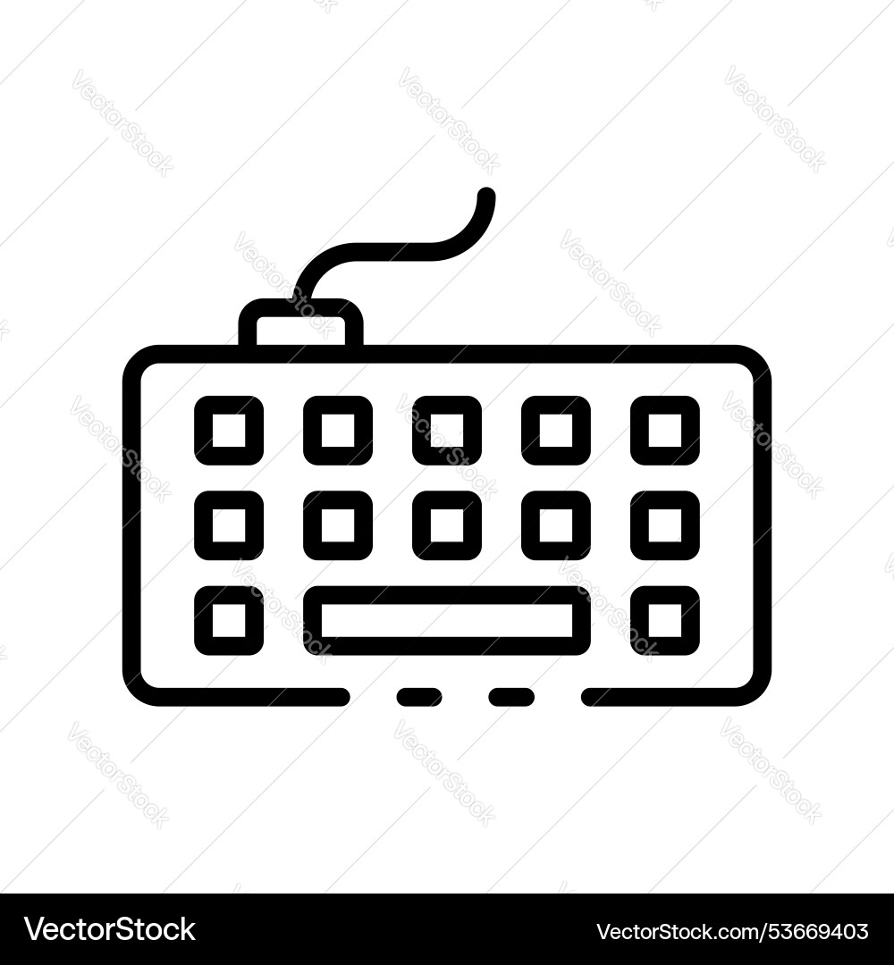 Computer keyboard icon outline style design Computer keyboard icon outline style design vector image