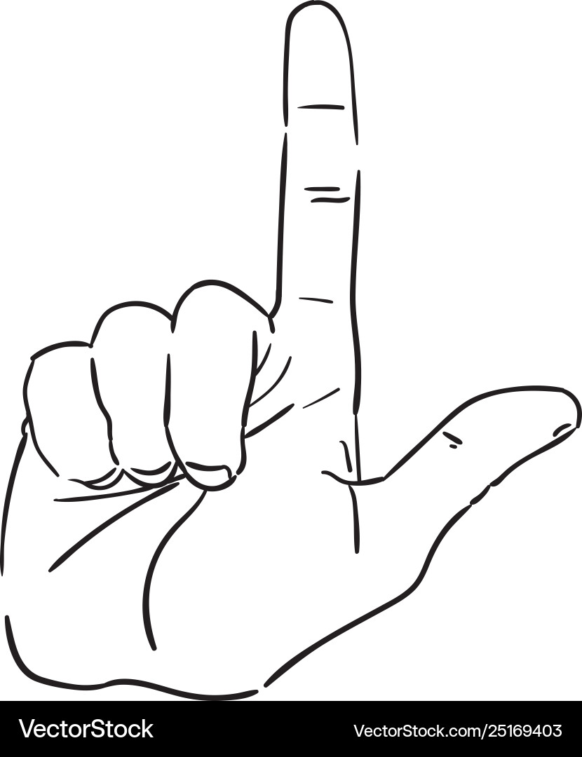 Defeated Hand Gesture vector image