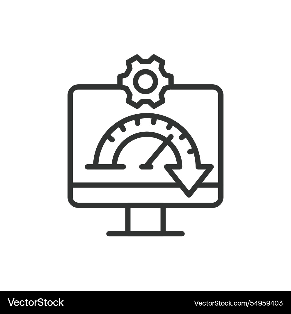 Full install icon in line design vector image