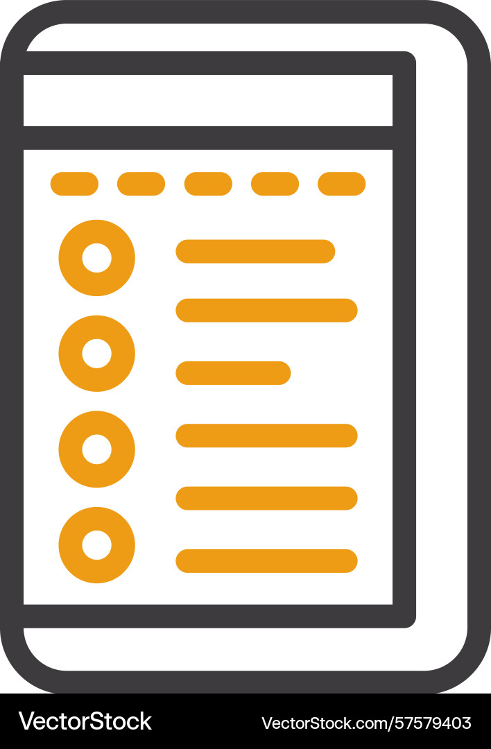 Hamburger menu two color icon Vector Image