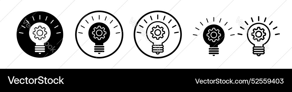 Implementation icon set on white background Implementation icon set on white background Vector Image
