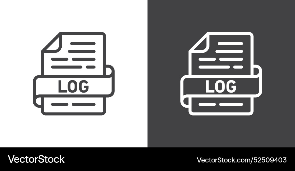 Log file icon Log file icon Vector Image