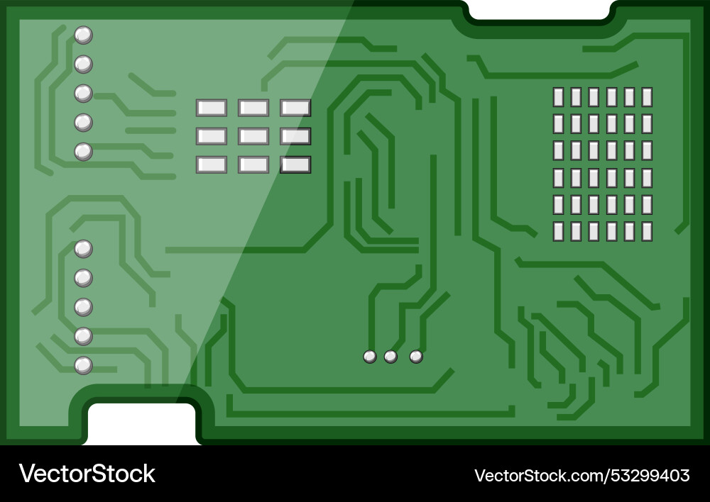 Microchip microcontroller cartoon vector image