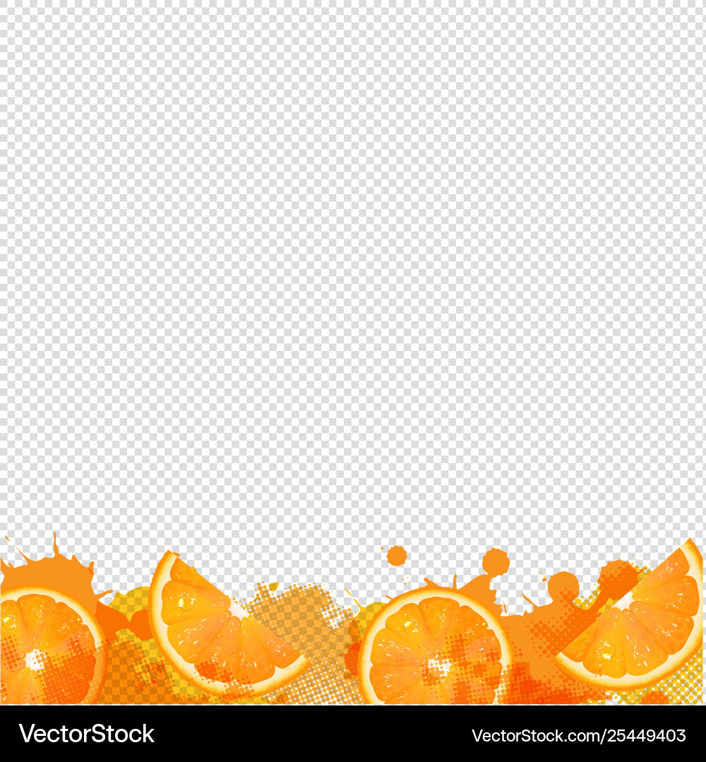 Orange with blob transparent background vector image