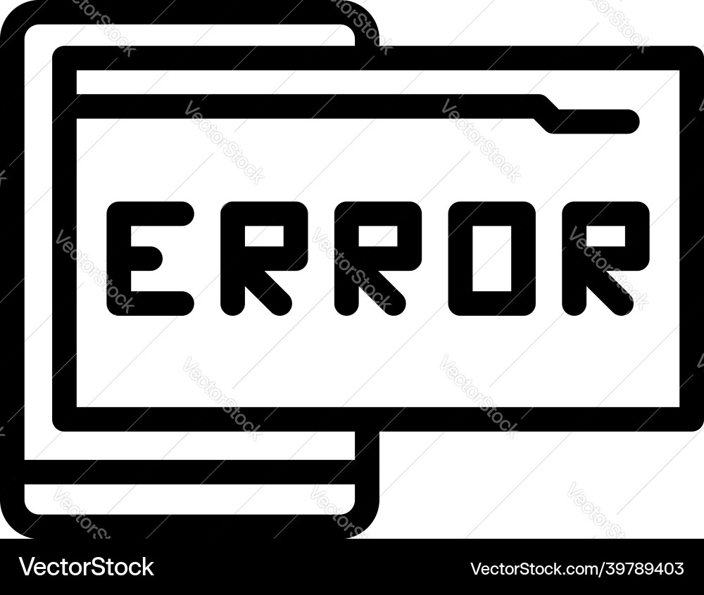 Web code error icon outline cms Vector Image