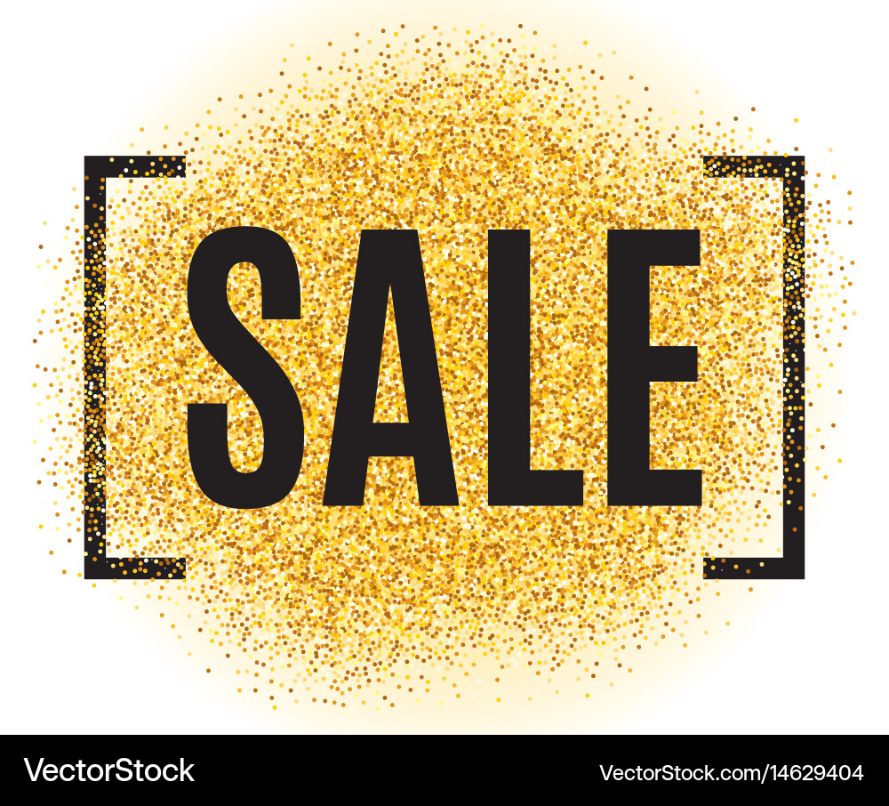 Abstract background with golden particles vector image