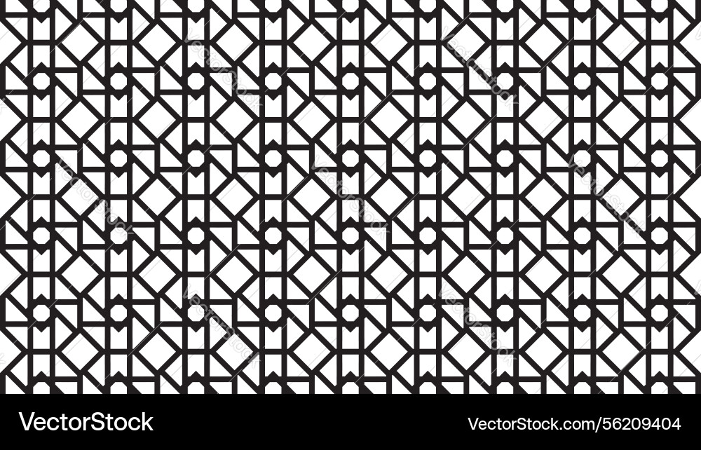 Abstract black geometric shapes repeated element Vector Image